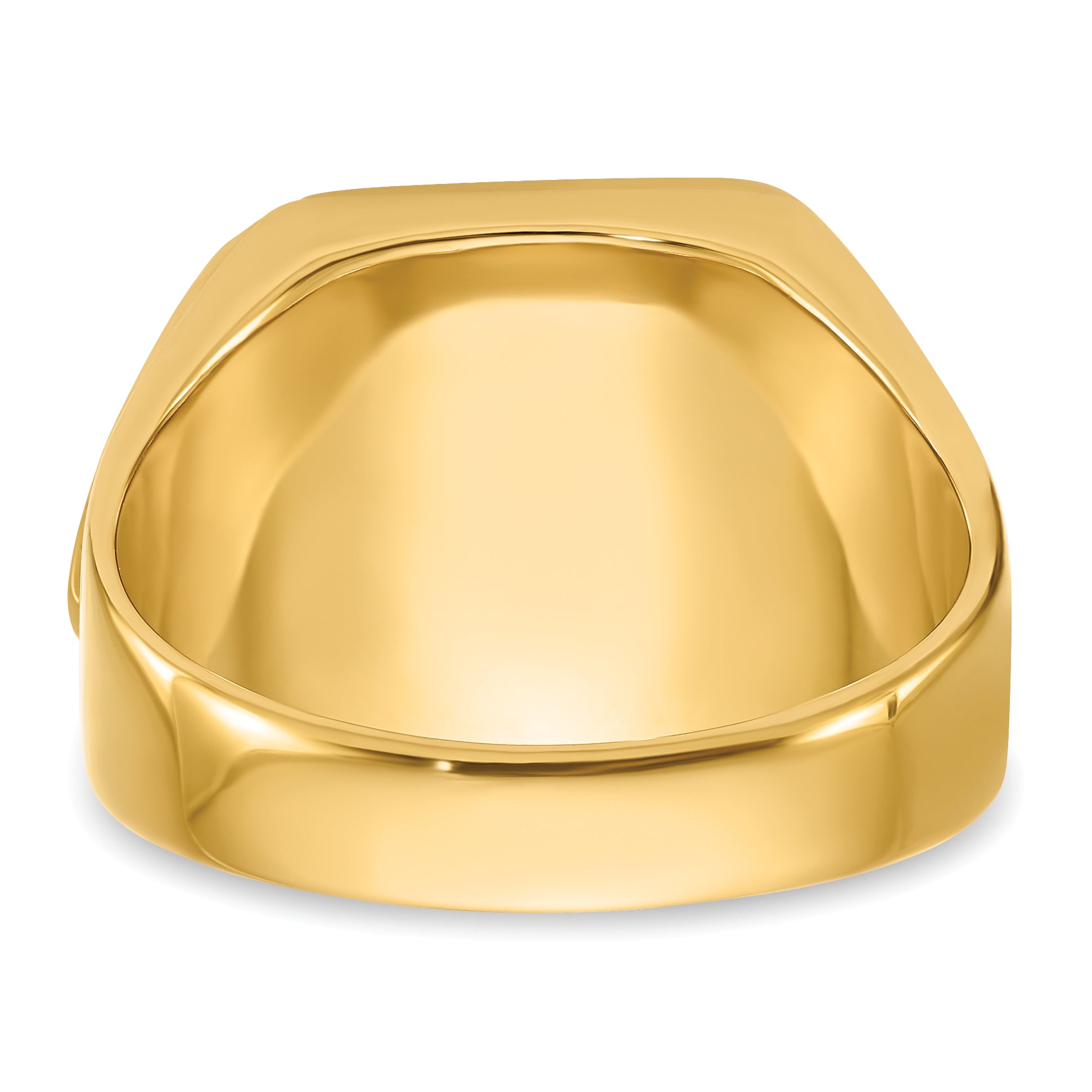 14k Men's Polished and Textured with Black Enamel and Lab Created Ruby Masonic Ring