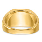 14k Men's Polished and Textured with Black Enamel and Onyx Masonic Ring