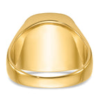 14k Men's Polished and Textured with Black Enamel and Onyx Masonic Ring