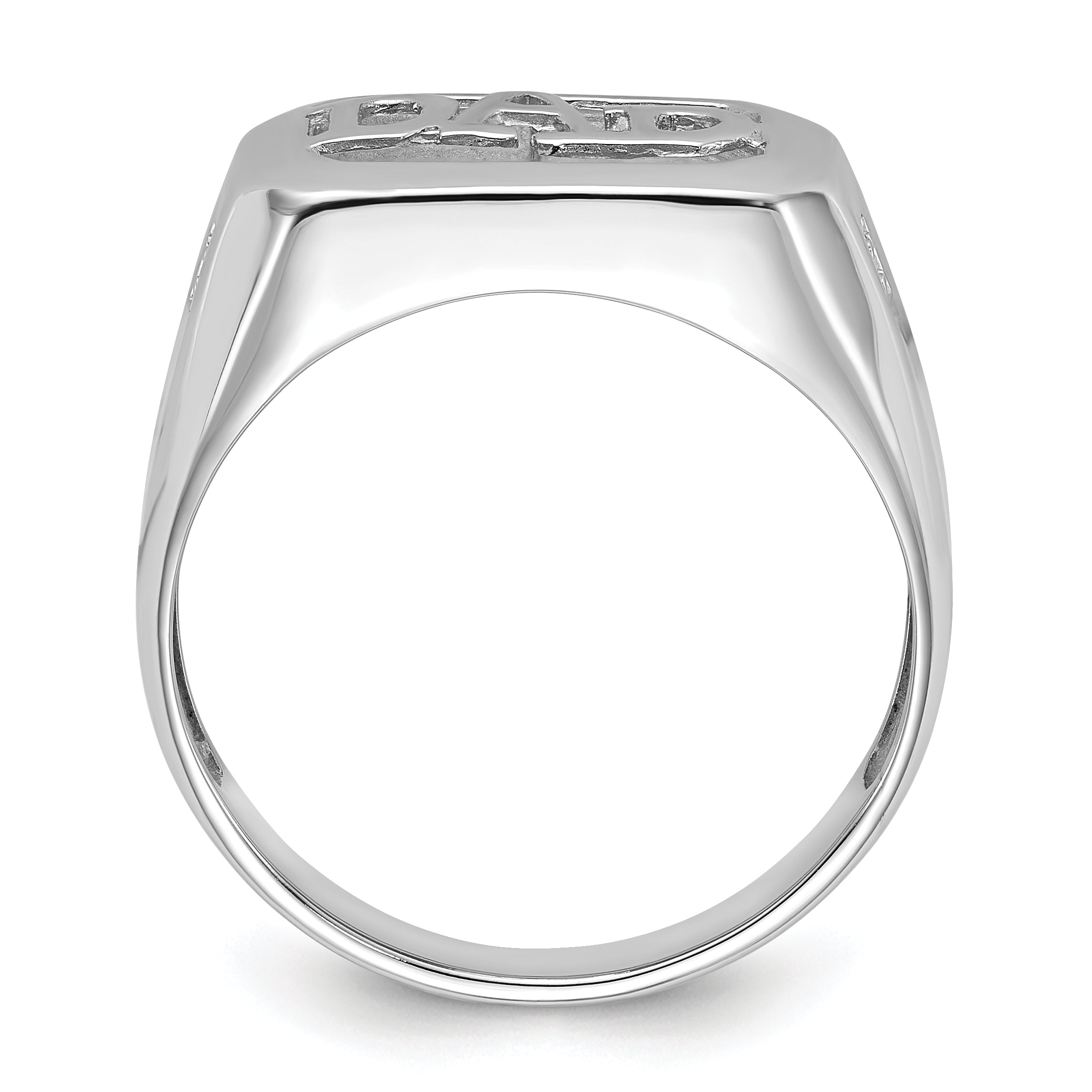 14k White Gold Men's ring Mounting (No Stone Included) Secondary image
