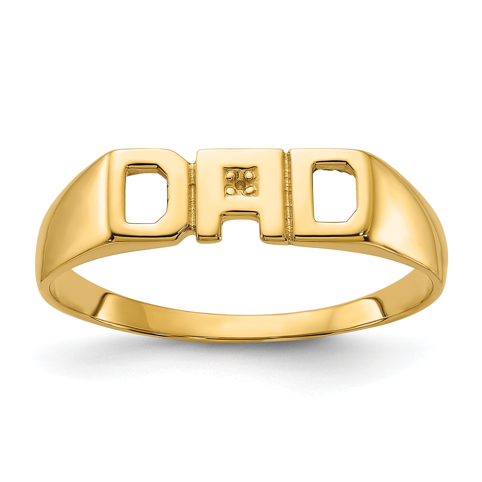 14k Squared Top Hollowed Out D Diamond DAD Ring Mounting (No Stone Included) Main image