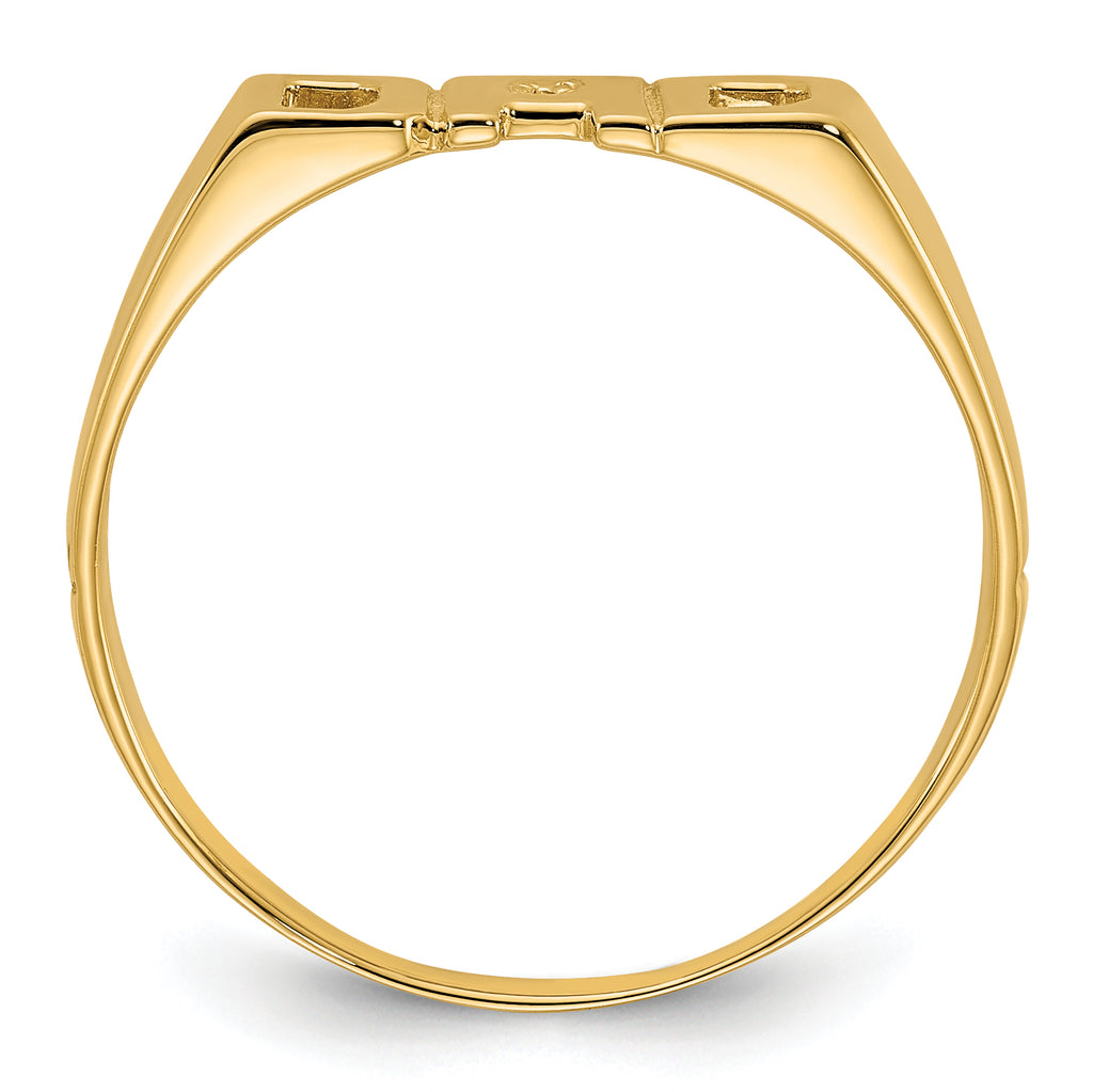 14k A Diamond Mens DAD Ring