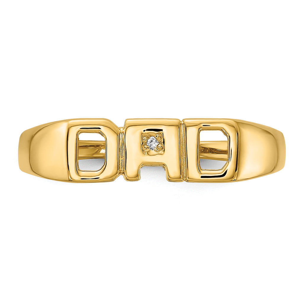 14k AAA Diamond Mens DAD Ring
