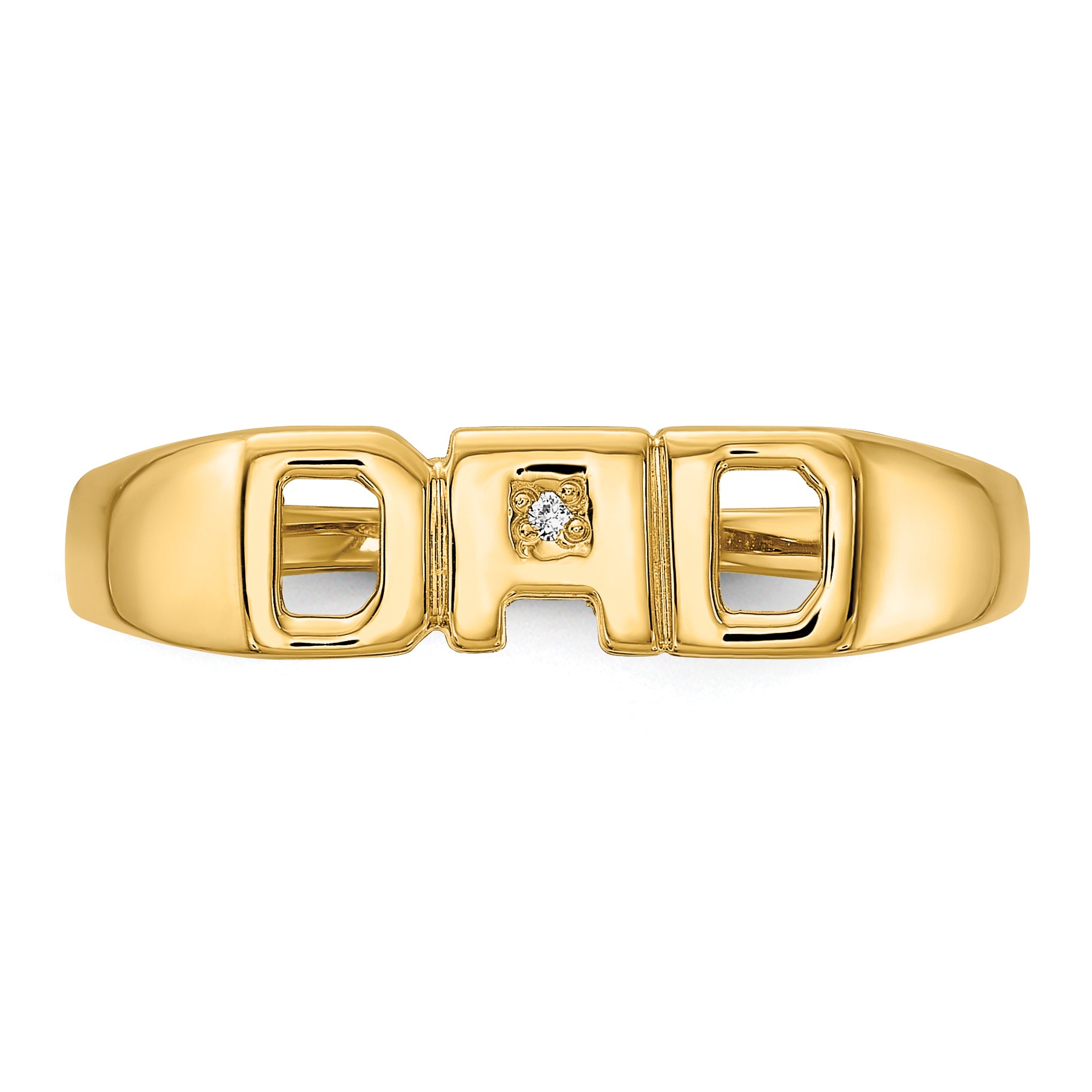 14k AA Diamond Mens DAD Ring