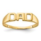 14k AA Diamond Mens DAD Ring