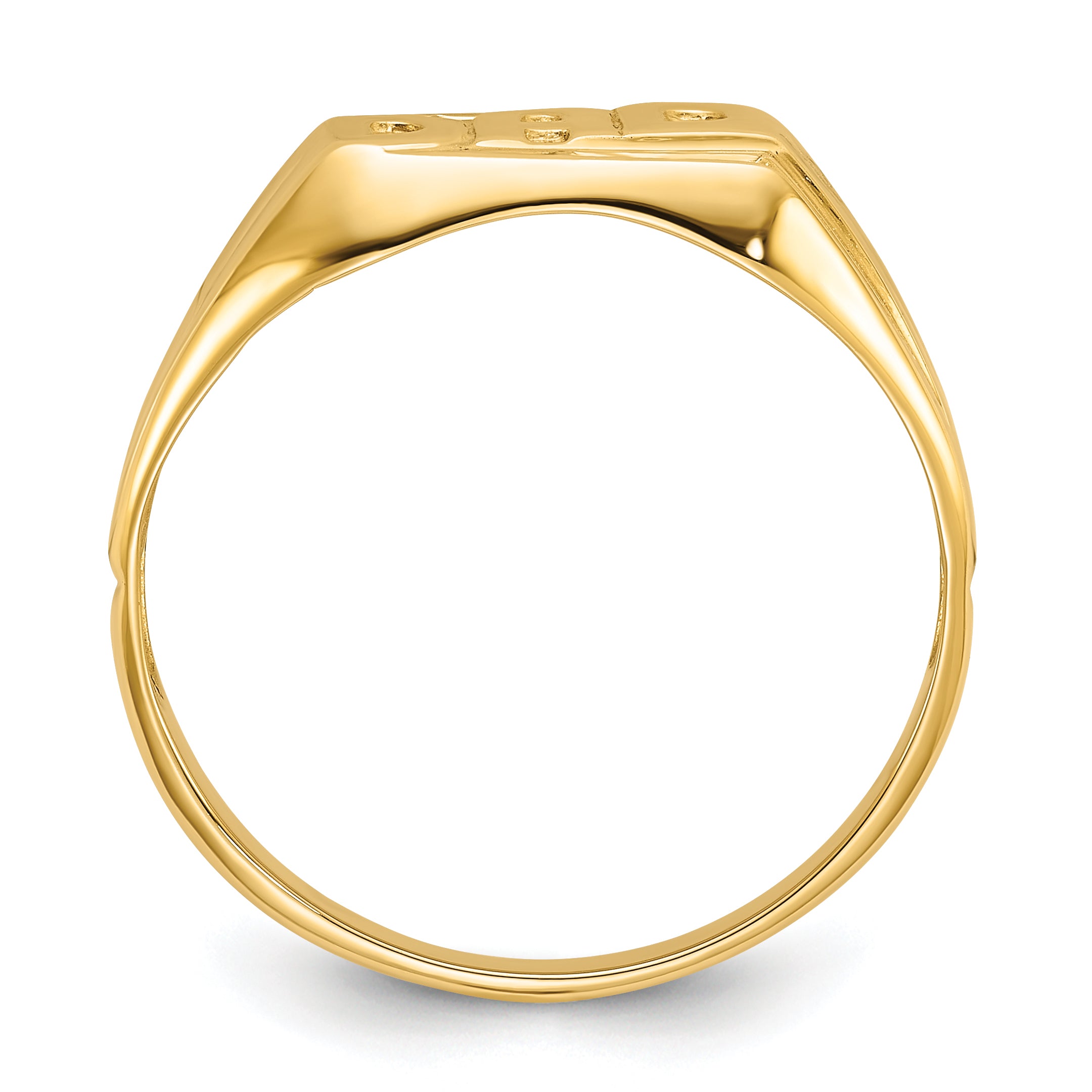 10 Karat Polished Etched Edges Diamond DAD Ring Mounting - View 2