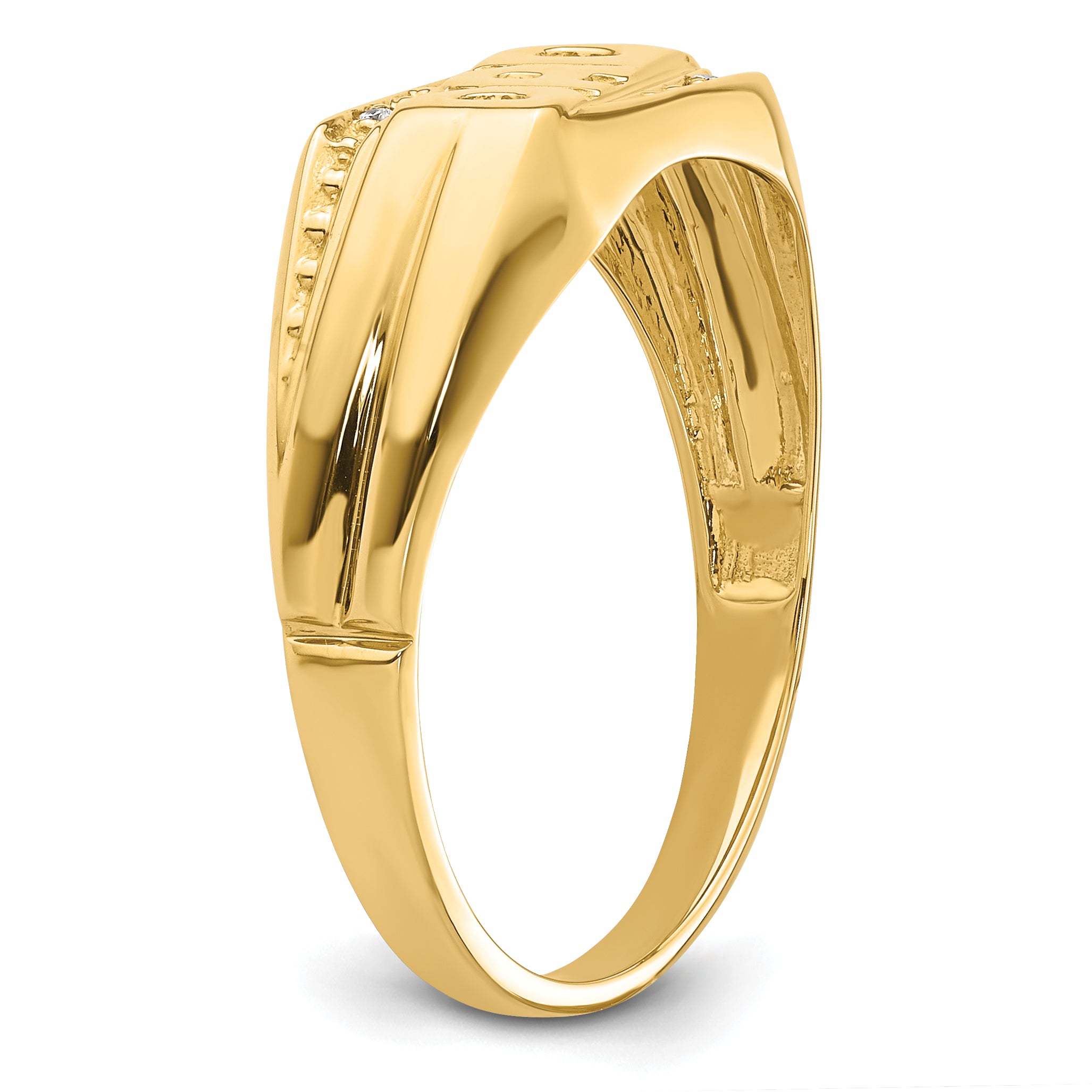 14k VS Diamond Mens DAD Ring