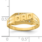14k VS Diamond Mens DAD Ring