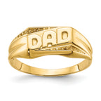 14k Polished Etched Edges Diamond DAD Ring Mounting (No Stone Included)