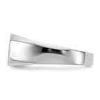 14k White Gold 10.0x9.0mm Open Back AA Diamond Signet Ring