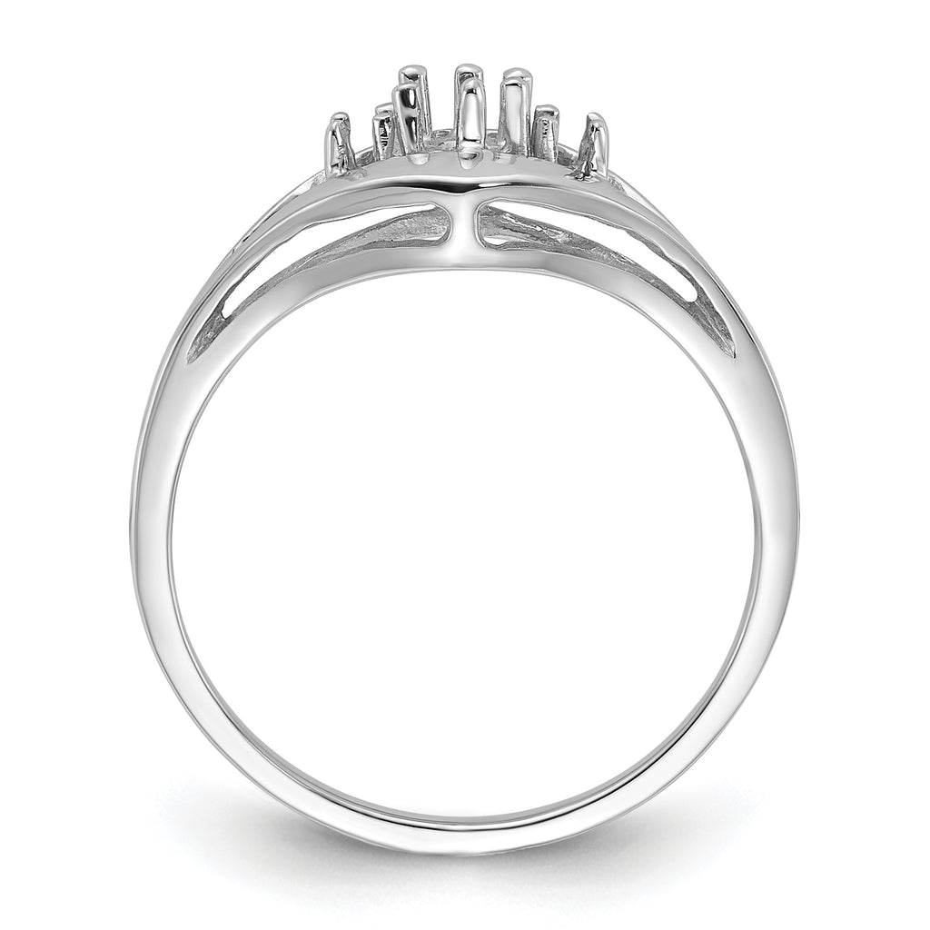 14k White Gold .14ct. Diamond Ring Mounting (No Stone Included)