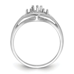 14k White Gold .14ct. Diamond Ring Mounting (No Stone Included)
