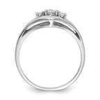 14k White Gold Polished AA Diamond ring