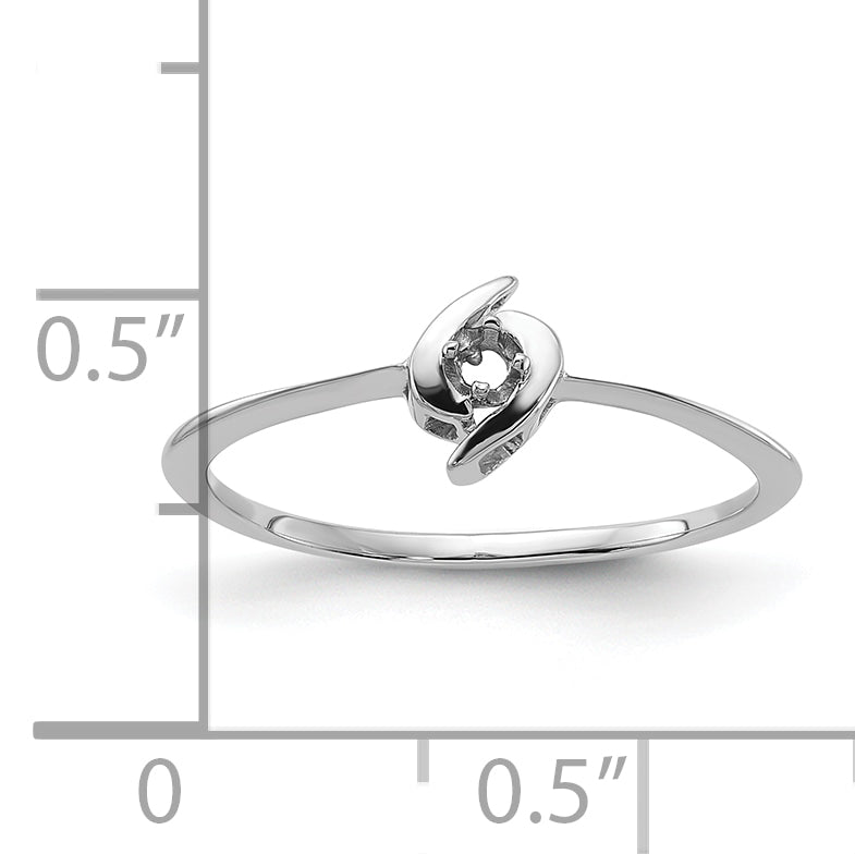 14k White Gold Ring Mounting (No Stone Included)