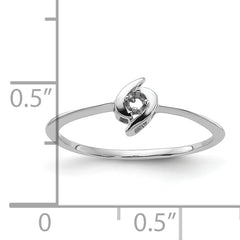 14k White Gold Ring Mounting (No Stone Included)