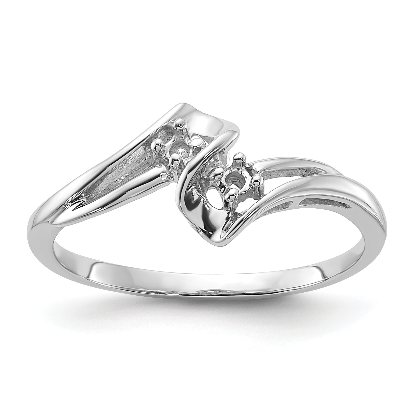14k White Gold .05ct. Diamond Ring Mounting (No Stone Included) Main image