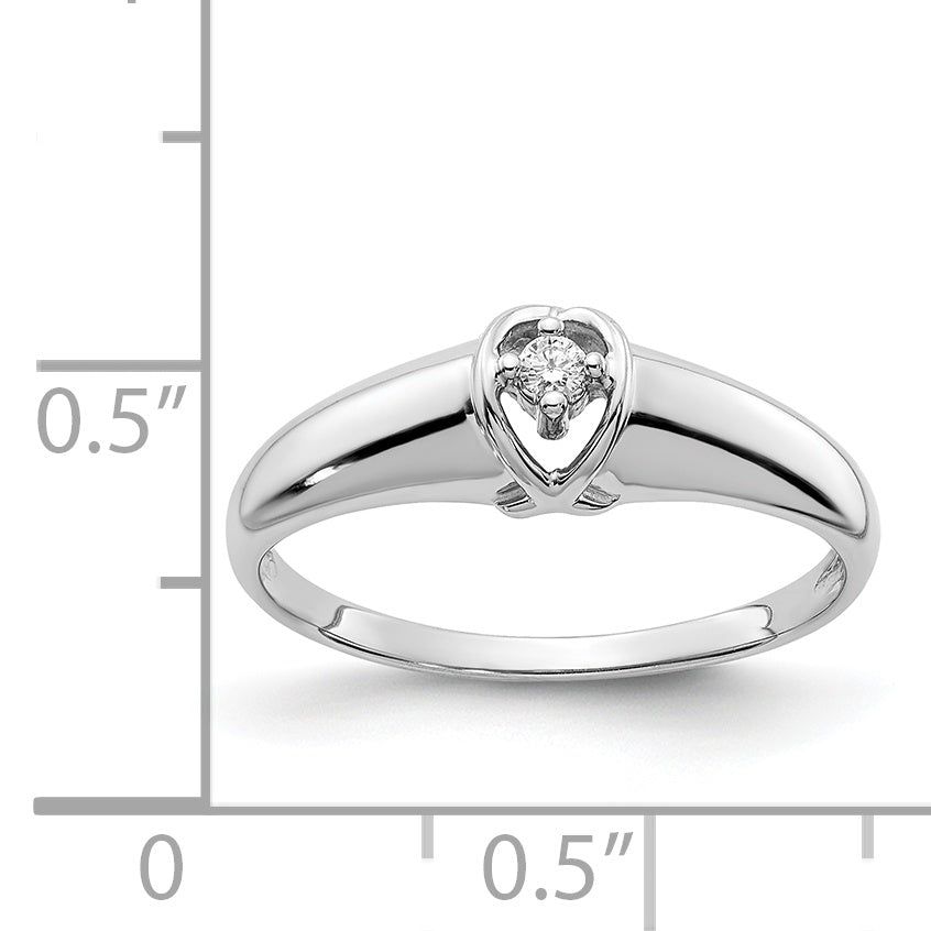 14k White Gold AA Diamond ring