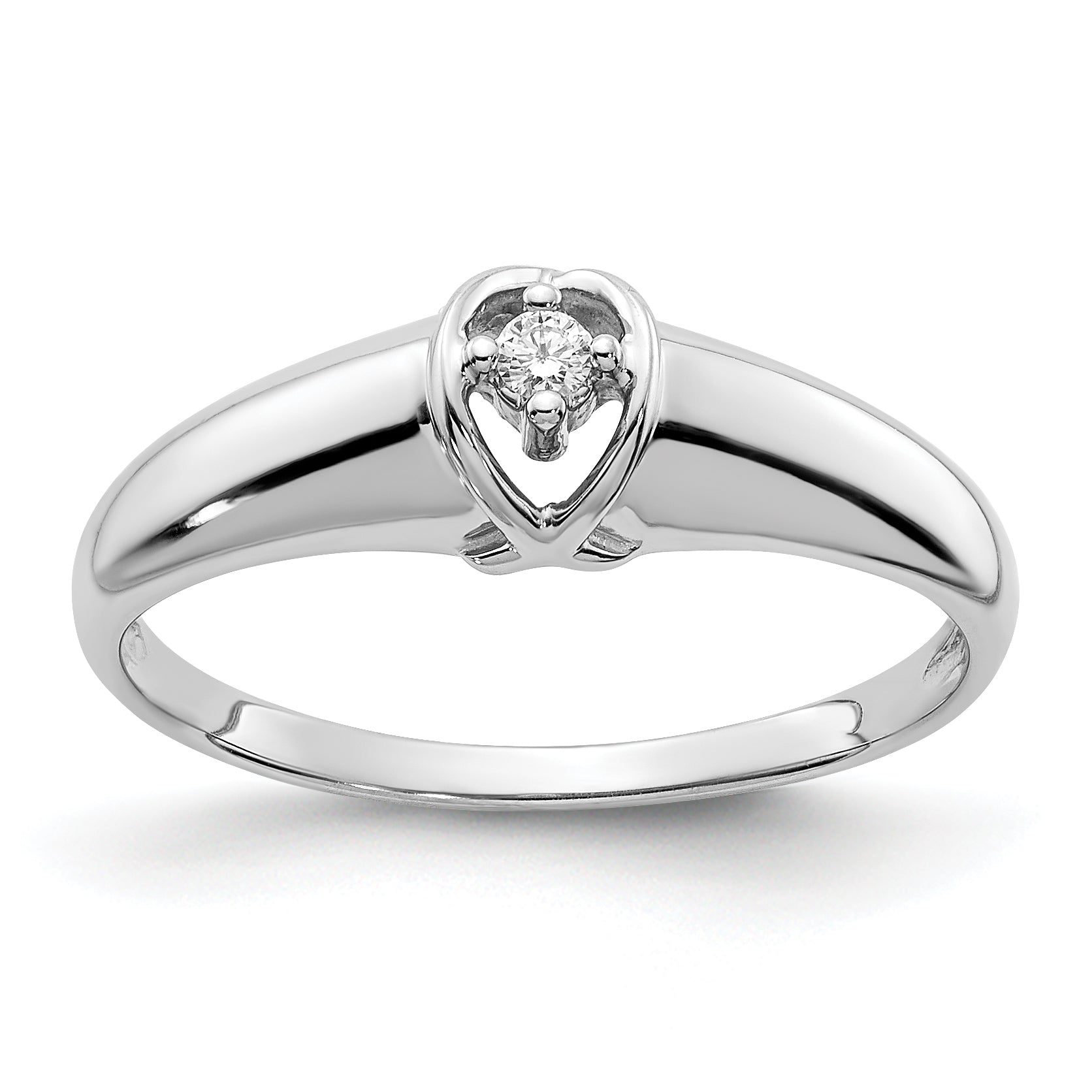 14k White Gold AA Diamond ring
