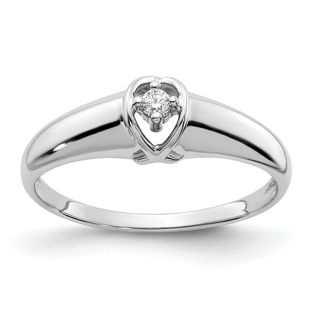 14k White Gold AA Diamond ring