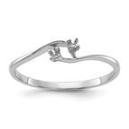 14k White Gold Polished .03ct. Diamond Ring Mounting (No Stone Included)