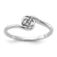 14k White Gold Polished Diamond Ring Mounting (No Stone Included)