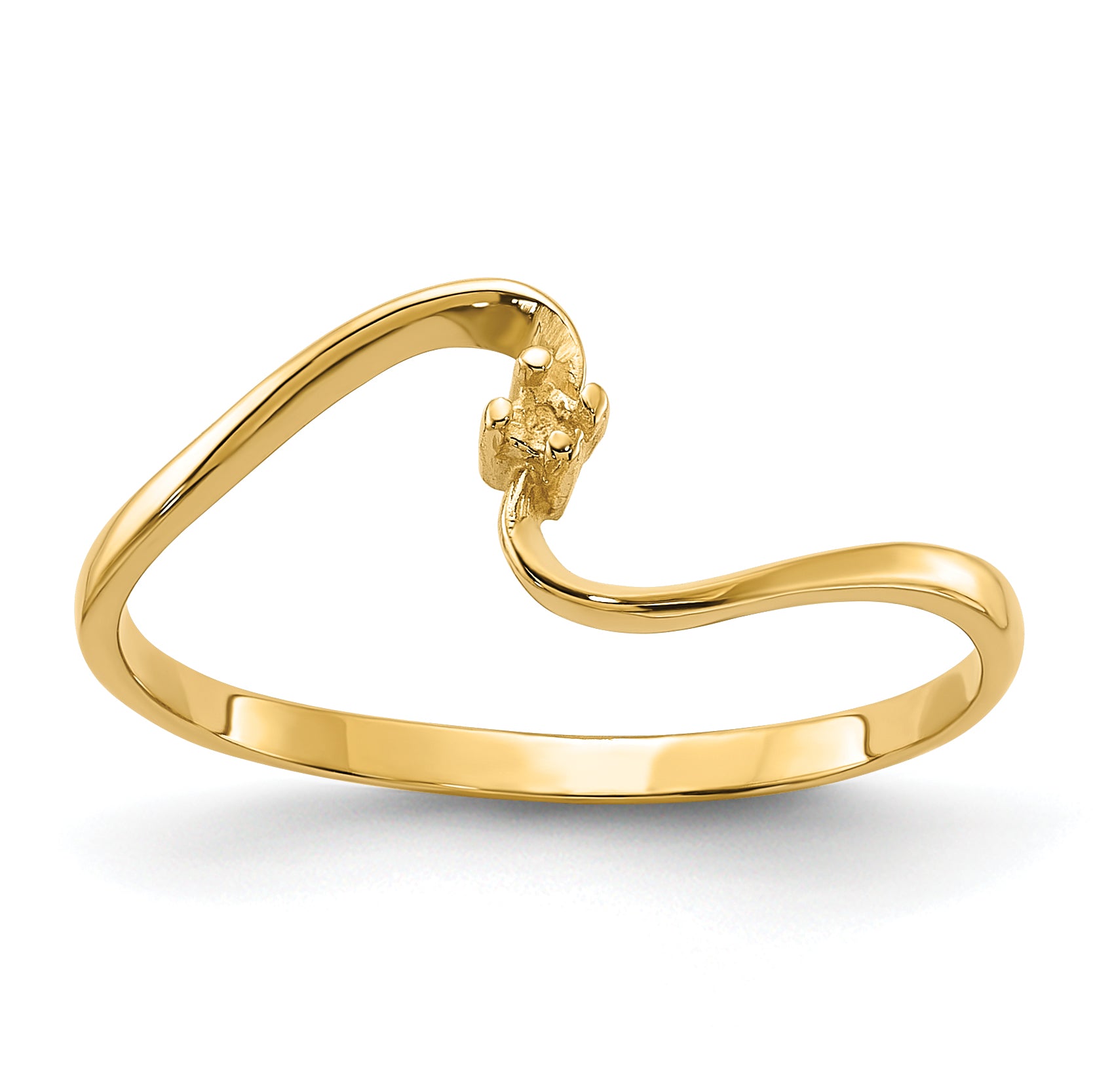 14k Polished .01ct. Diamond Ring Mounting (No Stone Included) Main image