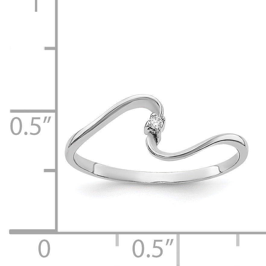 14k White Gold AA Diamond ring