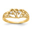 14k AA Diamond heart ring