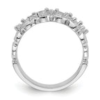 14k White Gold Polished .30ct. Diamond Heart Ring Mounting (No Stone Included)