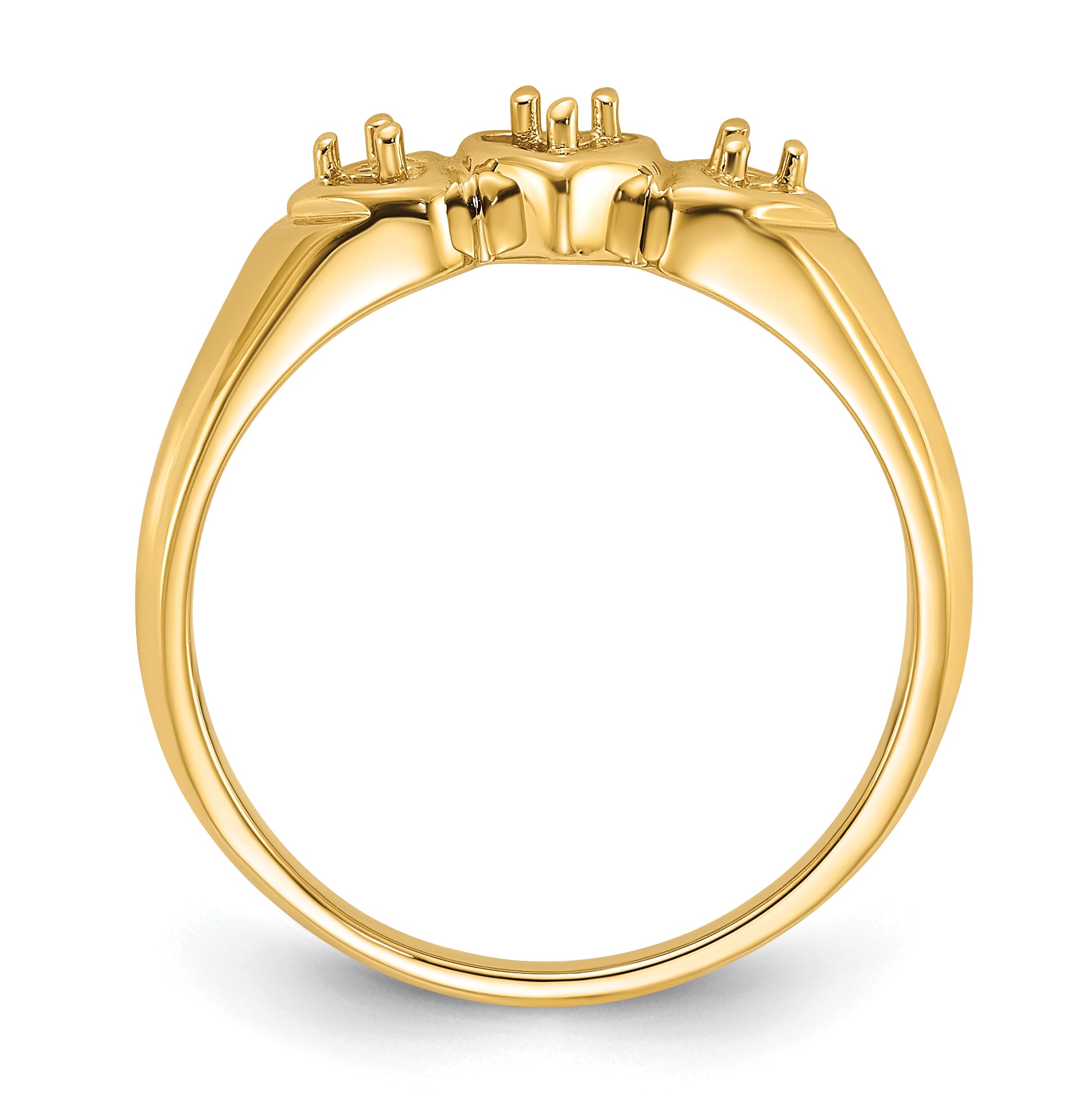 14k Polished .05ct. Diamond Heart Ring Mounting (No Stone Included) Secondary image