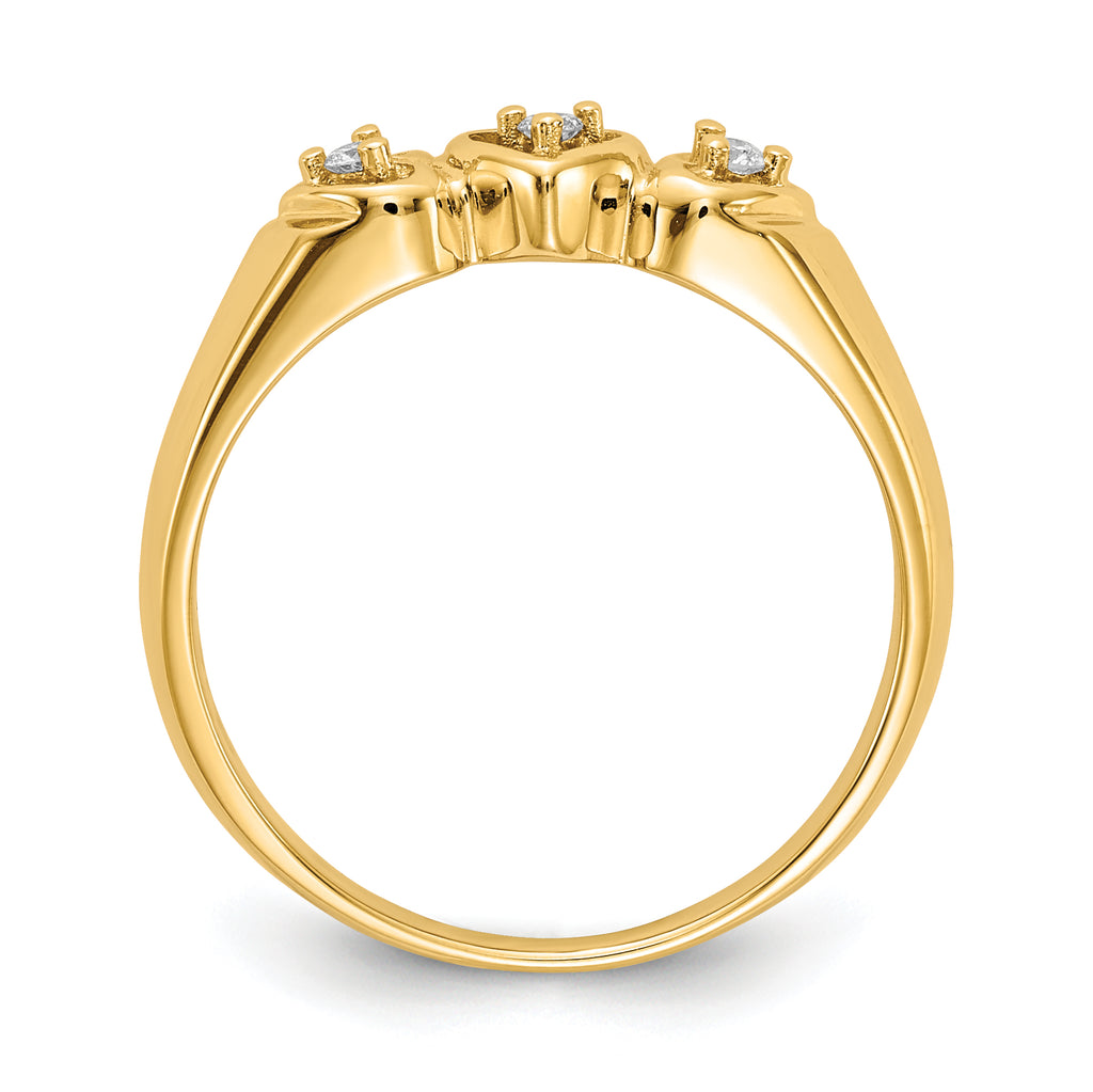 14k AA Diamond heart ring