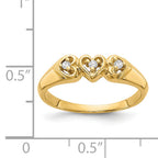 14k AA Diamond heart ring