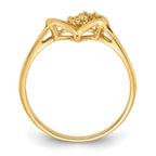 14k Polished .03ct. Diamond Heart Ring Mounting (No Stone Included)