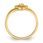 14k Polished .03ct. Diamond Heart Ring Mounting (No Stone Included)
