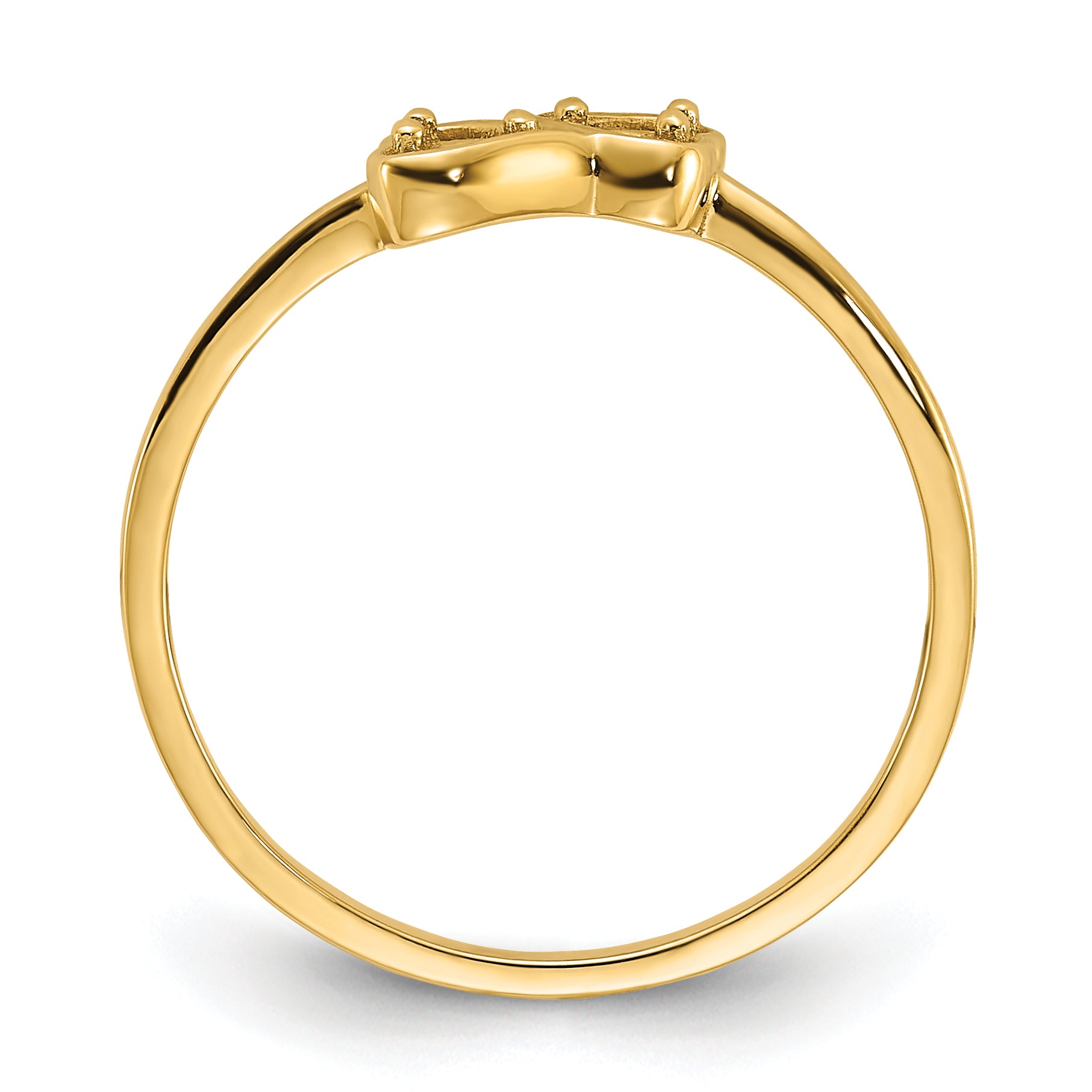 14k Polished .05ct. Diamond Heart Ring Mounting (No Stone Included) Secondary image