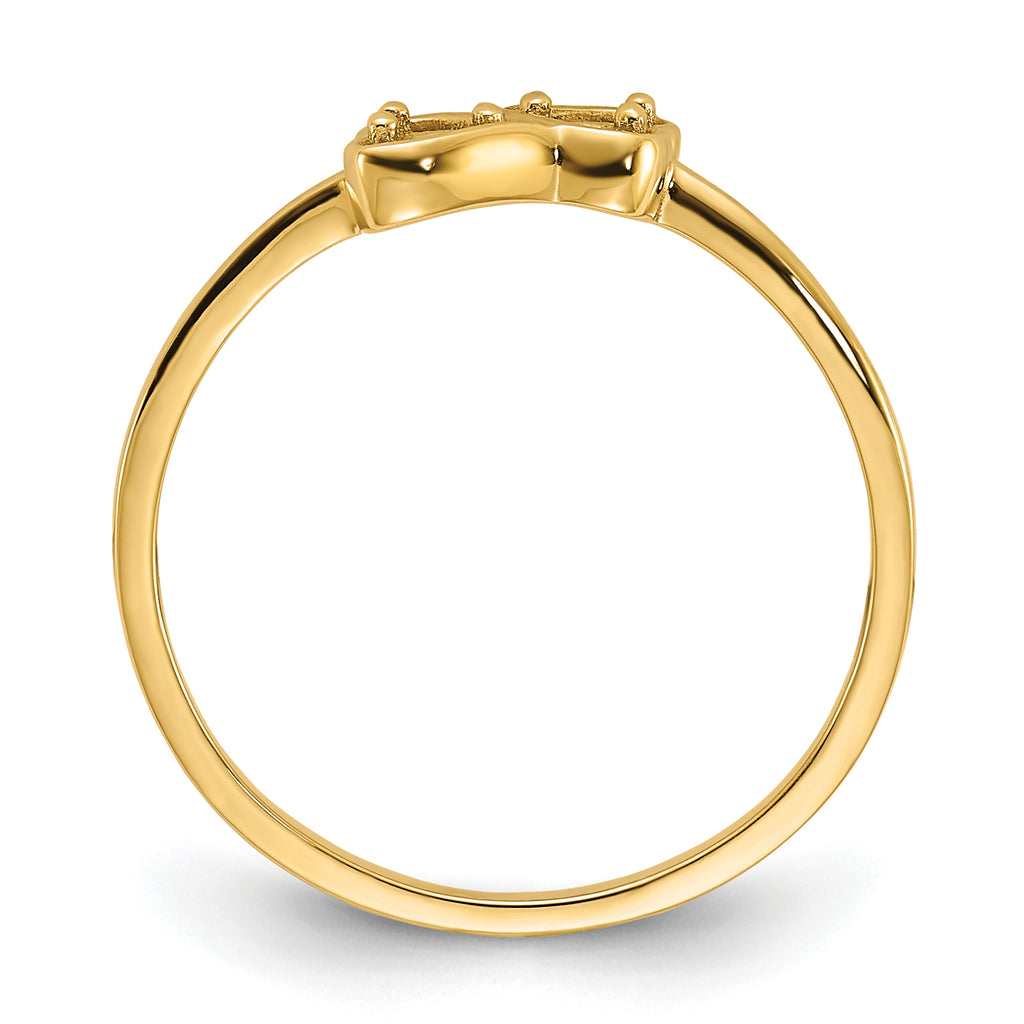 14k Polished .05ct. Diamond Heart Ring Mounting (No Stone Included)