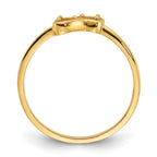14k Polished .05ct. Diamond Heart Ring Mounting (No Stone Included)