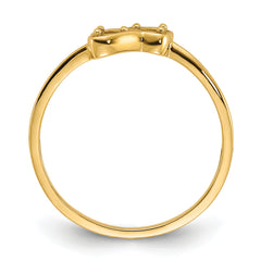 14k Polished .05ct. Diamond Heart Ring Mounting (No Stone Included)