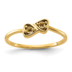 14k Polished .05ct. Diamond Heart Ring Mounting (No Stone Included)