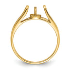 14k Polished Pearl Filigree Ring Mounting (No Stone Included)