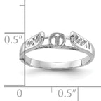 14k White Gold Polished Pearl Filigree Ring Mounting (No Stone Included)