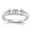 14k White Gold Polished Pearl Filigree Ring Mounting (No Stone Included)