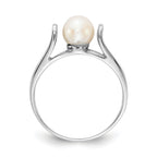 14k White Gold FW Cultured Pearl Ring