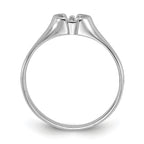 14k White Gold Polished Pearl Ring Mounting (No Stone Included)