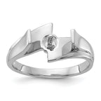 14k White Gold Polished Pearl Ring Mounting (No Stone Included)