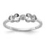 14k White Gold Polished Pearl Heart Ring Mounting (No Stone Included)