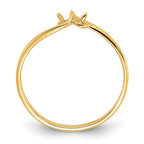 14k Polished Pearl Ring Mounting (No Stone Included)
