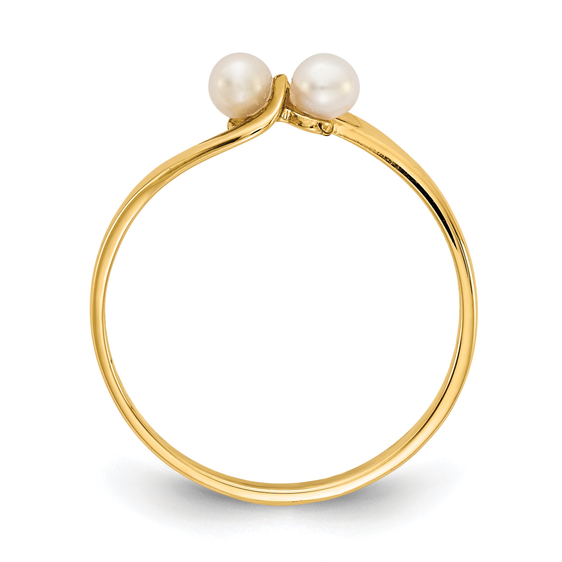 14k 3mm FW Cultured Pearl ring Secondary image