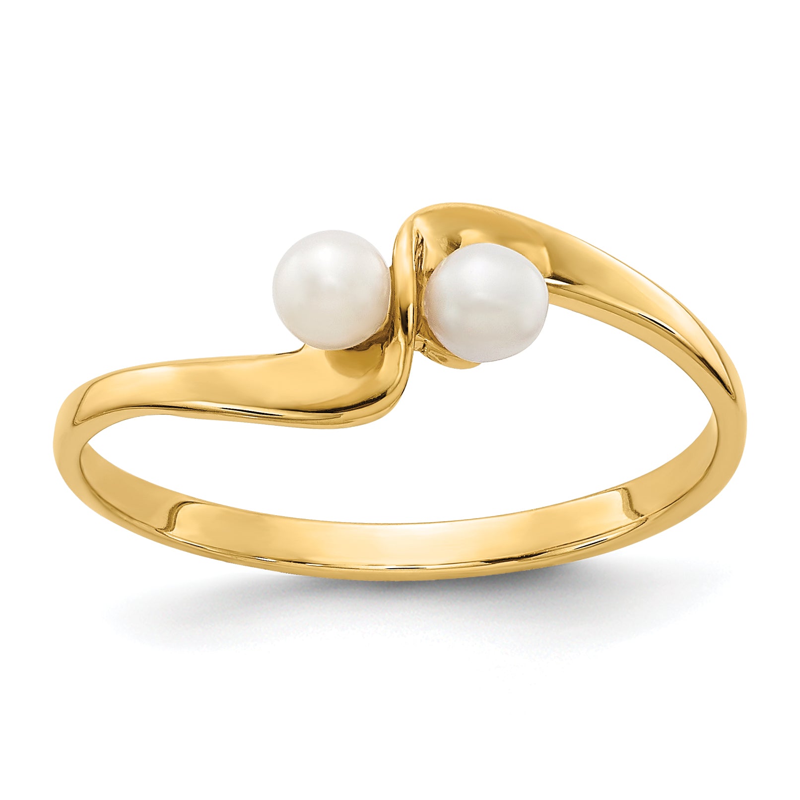 14k 3mm FW Cultured Pearl ring Main image