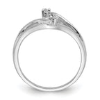 14k White Gold Polished Diamond & Pearl Ring Mounting (No Stone Included)